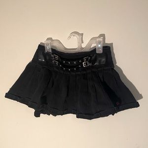Royal Bones Pleated Mini Skirt - Size Small